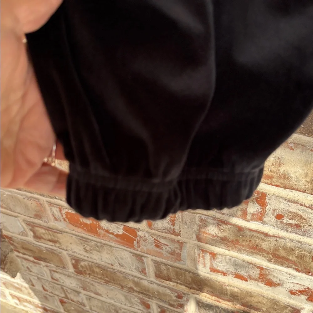 Terra & Sky Black Velour Draw String Waist Jogger Pants